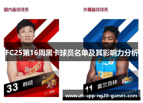 FC25第16周黑卡球员名单及其影响力分析 FC25第16周黑卡球员名单及其影响力分析